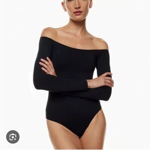 Aritzia Black Off-Shoulder Bodysuit